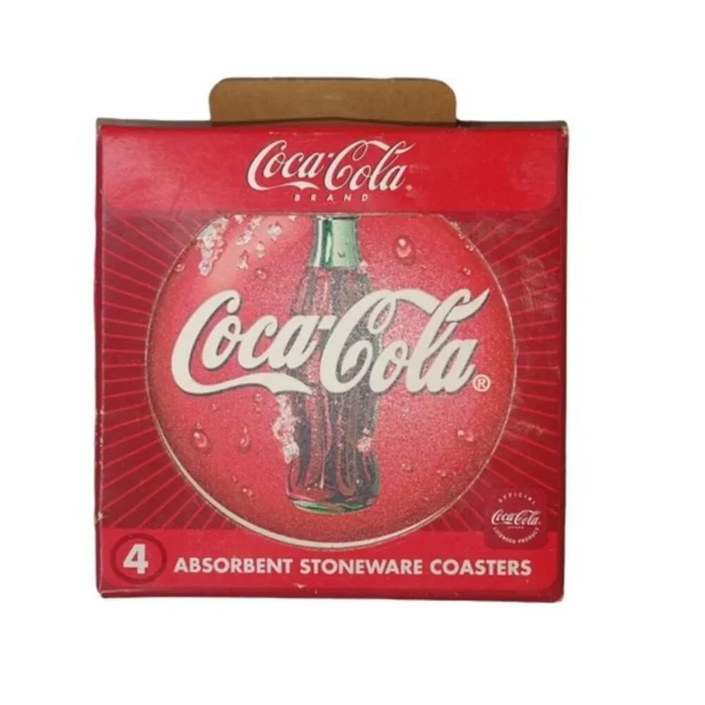 NEW Coca Cola Stoneware Coasters Set of 4